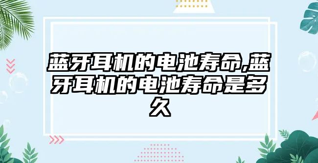 藍(lán)牙耳機(jī)的電池壽命,藍(lán)牙耳機(jī)的電池壽命是多久